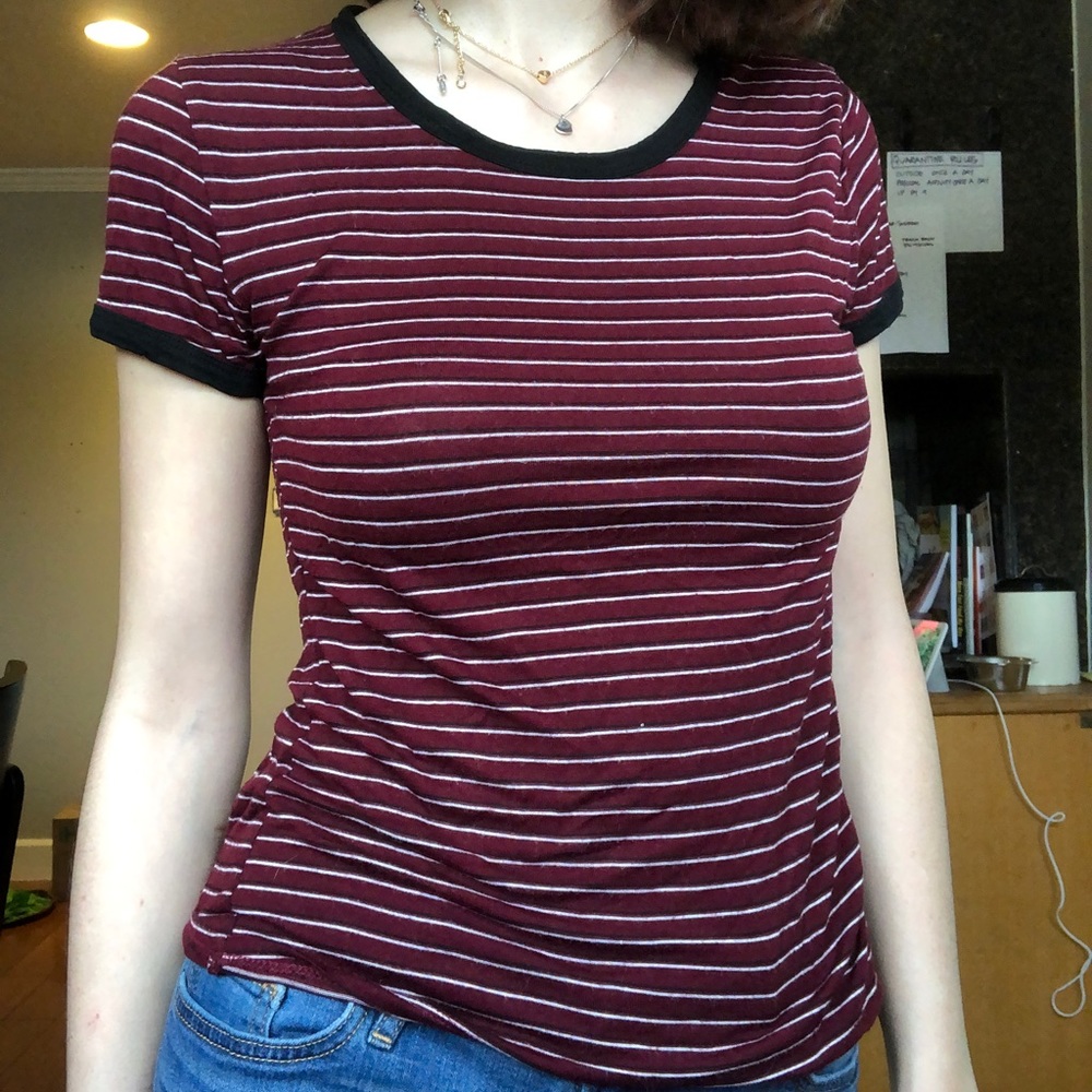 red short sleeve shirt